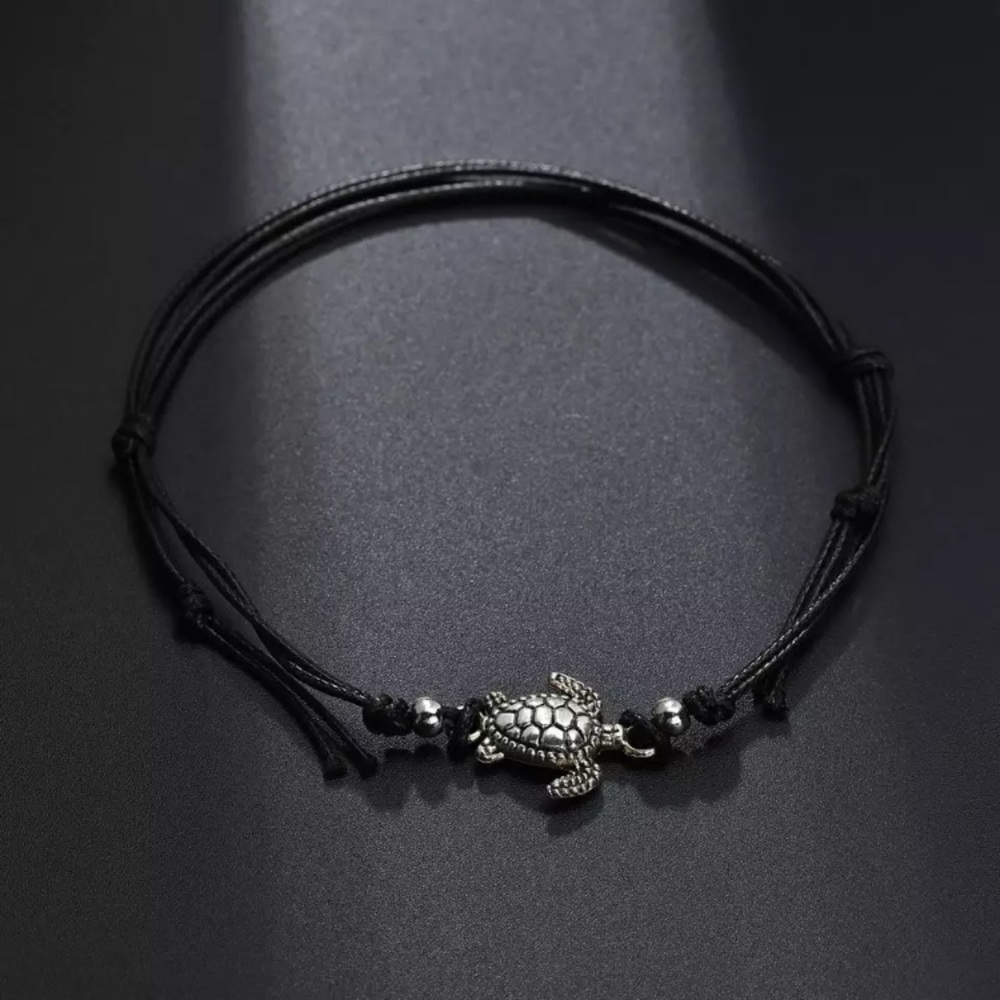 Sea Turtle Black Rope Ankle Bracelet NWT - Picture 4 of 5